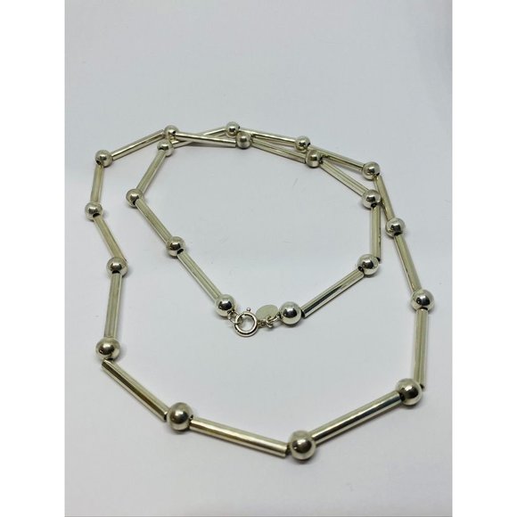 Tiffany & Co Bar bead Necklace Retired 26"